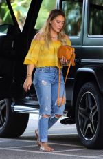 HILARY DUFF in Ripped Jeans Out in Beverly Hills 09/02/2017