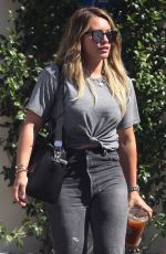 HILARY DUFF Leaves a Meeting in Los Angeles 08/30/2017