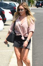 HILARY DUFF Leaves a Salon in West Hollywood 08/31/2017