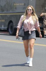 HILARY DUFF Leaves a Salon in West Hollywood 08/31/2017