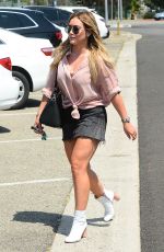 HILARY DUFF Leaves a Salon in West Hollywood 08/31/2017