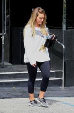 HILARY DUFF Leaves XIV Karats in Beverly Hills 09/19/2017