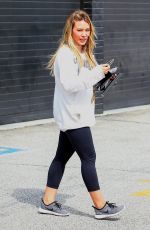 HILARY DUFF Leaves XIV Karats in Beverly Hills 09/19/2017