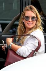 HILARY DUFF Leaves XIV Karats in Beverly Hills 09/19/2017