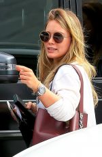 HILARY DUFF Leaves XIV Karats in Beverly Hills 09/19/2017