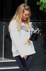 HILARY DUFF Leaves XIV Karats in Beverly Hills 09/19/2017