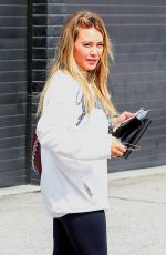 HILARY DUFF Leaves XIV Karats in Beverly Hills 09/19/2017