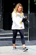 HILARY DUFF Leaves XIV Karats in Beverly Hills 09/19/2017