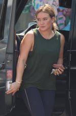 HILARY DUFF Picking up Laundry in West Hollywood 09/01/2017