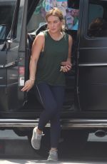 HILARY DUFF Picking up Laundry in West Hollywood 09/01/2017