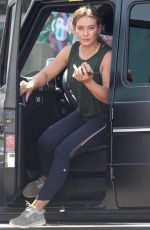 HILARY DUFF Picking up Laundry in West Hollywood 09/01/2017