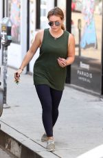 HILARY DUFF Picking up Laundry in West Hollywood 09/01/2017