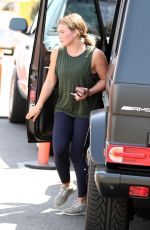 HILARY DUFF Picking up Laundry in West Hollywood 09/01/2017