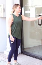 HILARY DUFF Picking up Laundry in West Hollywood 09/01/2017