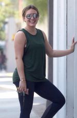 HILARY DUFF Picking up Laundry in West Hollywood 09/01/2017