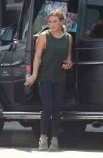 HILARY DUFF Picking up Laundry in West Hollywood 09/01/2017