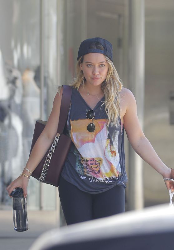 HILARY DUFF Shopping at Intermix in West Hollywood 09/29/2017