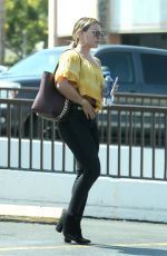 HILARY DUFF Visits a Dermatologist in Beverly Hills 09/12/2017