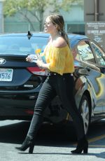 HILARY DUFF Visits a Dermatologist in Beverly Hills 09/12/2017