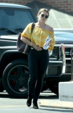 HILARY DUFF Visits a Dermatologist in Beverly Hills 09/12/2017