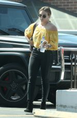 HILARY DUFF Visits a Dermatologist in Beverly Hills 09/12/2017