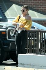 HILARY DUFF Visits a Dermatologist in Beverly Hills 09/12/2017