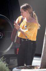 HILARY DUFF Visits a Dermatologist in Beverly Hills 09/12/2017