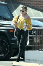 HILARY DUFF Visits a Dermatologist in Beverly Hills 09/12/2017