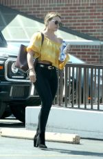 HILARY DUFF Visits a Dermatologist in Beverly Hills 09/12/2017