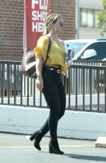 HILARY DUFF Visits a Dermatologist in Beverly Hills 09/12/2017