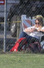 HILARY DUFF Watching her Son Play Baseball in Los Angeles 09/30/2017