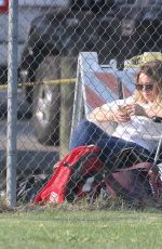 HILARY DUFF Watching her Son Play Baseball in Los Angeles 09/30/2017