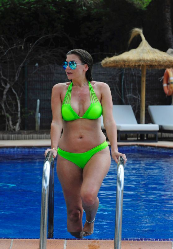 IMOGEN THOMAS in Bikini at a Pool in Majorca 09/25/2017