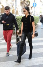 IRINA SHAYK Out Shopping in Milan 09/22/2017