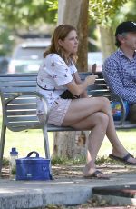 JENNA FISCHER at a Local Park in Los Angeles 09/06/2017