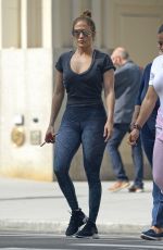 JENNIFER LOPEZ Heading to a Gym in New York 09/26/2017