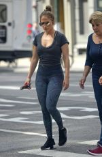 JENNIFER LOPEZ Heading to a Gym in New York 09/26/2017