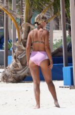 JESS WOODLEY in Bikini on the Beach in Tulum 09/27/2017