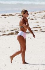 JESS WOODLEY in Bikini on the Beach in Tulum 09/27/2017