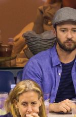 JESSICA BIEL and Justin Timberlake at Arthur Ashe Stadium in New York 09/02/2017