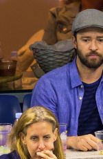 JESSICA BIEL and Justin Timberlake at Arthur Ashe Stadium in New York 09/02/2017