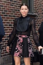 JESSICA BIEL Arrives at Late Show with Stephen Colbert in New York 09/05/2017