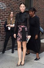 JESSICA BIEL Arrives at Late Show with Stephen Colbert in New York 09/05/2017