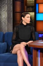 JESSICA BIEL at Late Show with Stephen Colbert 09/08/2017