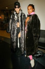 JOSEPHINE SKRIVER and JASMINE TOOKES at LAX Airport in Los Angeles 08/31/2017