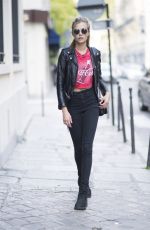 JOSEPHINE SKRIVER Out at Paris Fashion Week, September 2017