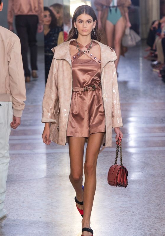 KAIA GERBER at Bottega Veneta Fashion Show at Milan Fashion Week