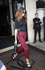 KAIA GERBER Leaves Four Seasons Hotel in Paris 09/26/2017