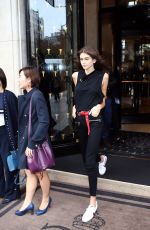 KAIA GERBER Leaves George V Hotel in Paris 09/27/2017