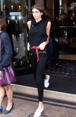 KAIA GERBER Leaves George V Hotel in Paris 09/27/2017